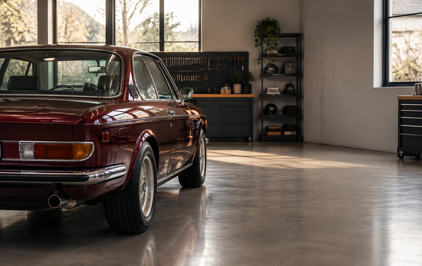 Klassieke auto in de werkplaats van DNA Classics
